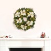 24 Inch Pre-Lit Christmas Wreath with Lights, Timer - Battery Operated - Christmas Decorations Front Door Lighted Wreath for Indoor Wall Window - 4 of 4