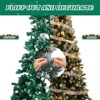 NAYSAYE 7.5FT Pre-Lit Artificial Christmas Tree Green with Snowy Tips Silver Ribbon Ornaments 1223 Branch Tips for Home Living Room Holiday Decoration - 4 of 4