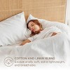 Cotton Sheets Set, Blend from Linen Cotton Bedsheets, GentleSoft™ & Breathable Bedsheets with 16 Inches Pocket, Gifts for All Seasons - 3 of 4