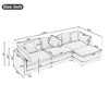 112.2" Modern Chenille L-Shape Modular Sectional Sofa with Removable Ottoman and 5 Plush Pillows - 3 of 4