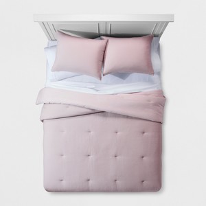 Blush Micro Texture Comforter Set (Full/Queen) - Project 62 + Nate Berkus