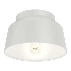 Hunter Fans 11.5" Cranbrook Ceiling Light Dove Grey Finish - Mid-Century Modern 1-Light Flush Mount for Cozy Ambiance - 1 of 4