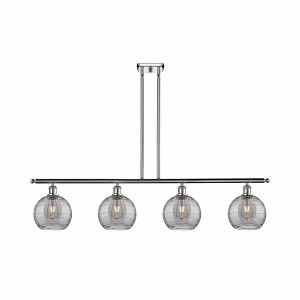 Athens Deco Swirl - 4 Light Island In Industrial Style-10 Inches Tall and 48 Inches Wide - 1 of 1