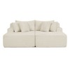 Resenkos 2-Person Velvet Lounger Sofa, Compressed Packaging with No Assembly Needed, Plush Low-Profile Loveseat, - 3 of 4