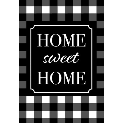 Home Sweet Home Checkered Spring House Flag 28" x 40" Briarwood Lane