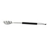 Storied Home Stainless Steel Slotted Pasta Server with Mango Wood Handle and Leather Tie, Black - 4 of 4
