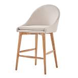 Set of 2 24" Conrad Natural Danish Modern Counter Chair - Inspire Q