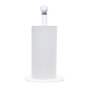 Okuna Outpost Crystal Standing Paper Towel Holder for Kitchen, Countertops, Bathrooms (15.2 x 8.5 In) - 1 of 4