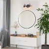 LNC Charm 13-in 2-Lights Matte Black with Clear Glass  Modern/Contemporary Vanity Lights - 4 of 4