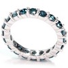 Pompeii3 2ct Prong Blue Diamond Eternity Ring 14K White Gold - 3 of 4