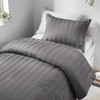 Ramona Striped Reversible Pintuck Pleated Duvet Set - 4 of 4