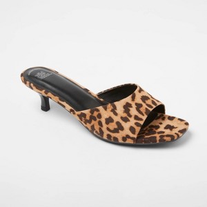 Women's Mavis Mid Martini Mule Heels with Memory Foam Insole - Wild Fable™ Brown - 1 of 3