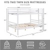 INFURNIC Beds Full Over Full Bunk Bed with Thick Posts High Guardrails Sturdy and Safe Wooden Frame for Dorm Rooms, White, 79.13"*59.06"*61.81" - 4 of 4