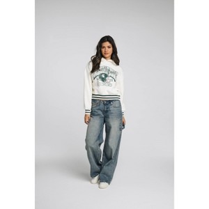 NCAA Michigan State Spartans Women's Cropped Hooded Sweatshirt - 1 of 3