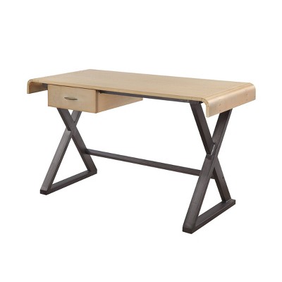 Danton Desk Gold Aluminum - Acme Furniture