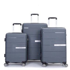 FURNIinspire Bag and Luggage Sets 3 Piece Travel Suitcase Set with Spinner Wheels, Stylish Lightweight Carry On Luggage, Grey, 18.9"*11.77"*28.94" - 1 of 4
