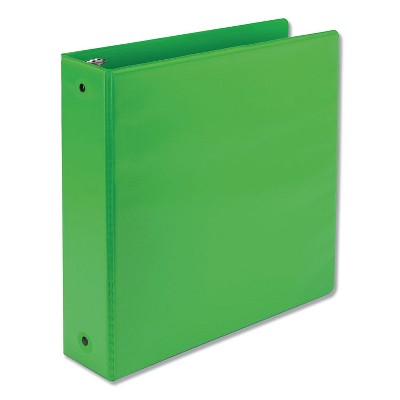 Samsill Biobased Economy Round Ring View Binders  3 Rings  2" Capacity  11 x 8.5  Lime 17365