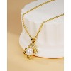 Molenia Pearl Necklace, CZ Crab Pearl Pendant Necklace, 14K Gold Plated Sterling Silver Dainty Summer Necklace for Women, Personalized Gift for Her - 3 of 4