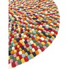 Unique Loom Felt Ball Collection Area Rug - Cloud - 4 of 4