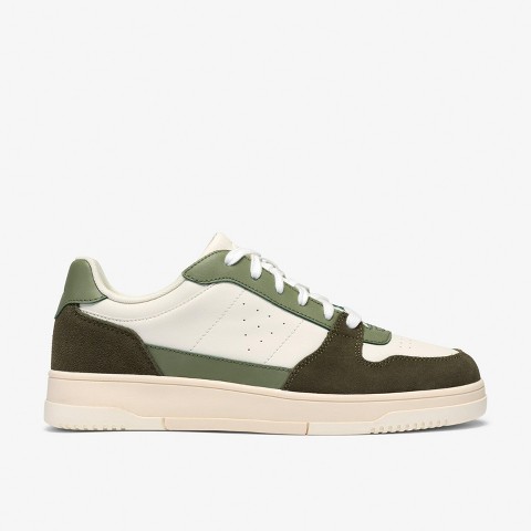 Clarks Mens Newick Lace Sneakers Green Shoes 11 Medium