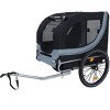 LAOTIES Large Folding Dog Bike Trailer,120LB Pet Carrier with Steel Frame,All Terrain Wheels,for Outdoor Use - 2 of 4