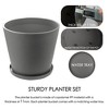 Kozyard Planter Indoor Outdoor Plant Pots with Tray Collecting Water for Tall Plants, Flowers - 3 of 4