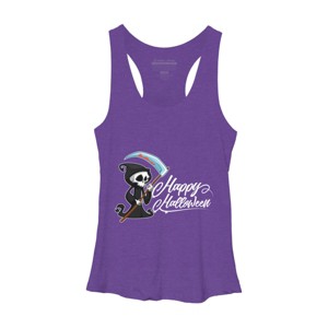 Women's Design By Humans HAPPY HALLOWEEN - Special Edition By wedenote Racerback Tank Top - 1 of 3