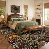 Modern Washable Area Rug - Stain Resistant Ultra Soft Night Jungle Print, Non-Slip Lightweight Floor Carpet for Living Room, Office, Nursery - 4 of 4