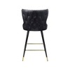 Meridian Furniture,Hendrix Black Vegan Leather Counter/Bar Stool, Set of 2 - 4 of 4