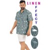 HAPPY BAY Mens Short Sleeve Button Down Funky Hawaiian Shirt Cotton Linen Effect Summer Vacation Casual Beach Funny Shirts for Men - 3 of 4