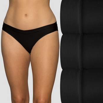 Vanity Fair Womens Illumination String Bikini, 3 Pack 18309 - Black/black/ black - 8 : Target
