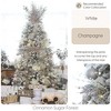 Aoibox 24 Pack Artificial Glitter Berry Stem Ornaments 17 Inch Champagne Decorative Twigs for Christmas Tree Vase Wedding Party Decor - 2 of 4