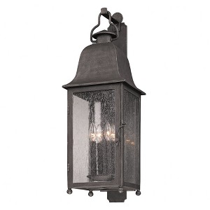 Troy Lighting Larchmont 4 - Light Wall Light in  Aged Pewter Clear Seeded Shade - 1 of 1