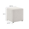 Modway Callum 17" Upholstered Ottoman – Square Woven Heathered Fabric Footstool with Tufted Top, Stylish Accent for Any Room - 3 of 4