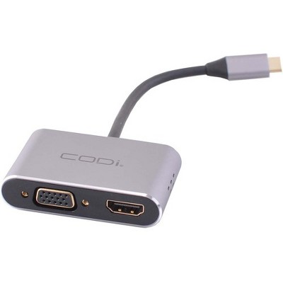  Codi 4-IN-1 USB-C Display Adapter - 1 x Type C Male USB 