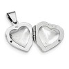 Black Bow Jewelry 17mm Diamond Heart Locket Necklace, Rhodium Plated Silver, 18-20 Inch - 2 of 4