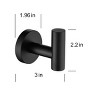 ChicFurnit Bathroom Towel Holder 4 Pack Wall Mounted Stainless Steel Hooks for Bathroom and Kitchen, Black, 6.3"*5.1"*3.15" - 3 of 4