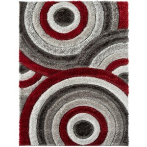 Luxe Weavers Shag Geometric Area Rug, Modern, Stain Resistant, Easy Indoor Rugs for Bedroom, Living Room - 1 of 4
