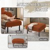 Grungis Square Ottoman Bench Foot Rest,Corduroy Fabric Ottoman Foot Stool with Soft Padded Seat for Living Room & Bedroom - 4 of 4