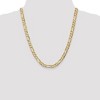 Black Bow Jewelry Men's 6.75mm 10k Yellow Gold Solid Concave Figaro Chain Necklace - 2 of 4