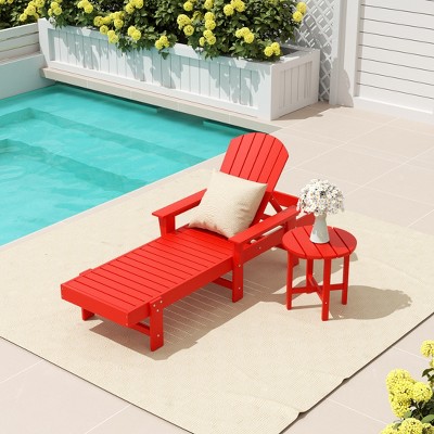 WestinTrends Dylan 2 Piece Adirondack Reclining Chaise Lounge With Arms