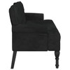 vidaXL Bench with Backrest Black 47 in.x25.4 in.x29.5 in. Velvet - 4 of 4