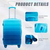 20"&24"&28" Carry-On/Checked Suitcase Hard Shell Luggage with Spinner Wheels, Gradient Color, Combination Lock - ModernLuxe - 4 of 4
