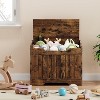 24.8" Toy Chest for Boys Girls, Kids Wood Large Toy Box, Storage Bench with Safety Hinge,Storage Trunk for Entryway, Living Room, Bedroom, Playroom - 2 of 4