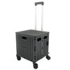 Jiallo Foldable Utility Crate with 360° Spinner Wheels & Telescopic Handle (Black Color) - 4 of 4