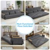 Mjkone Muti-Functional Folding Floor Sofa Bed,3-Seater/2-Seater/1-Seater Lazy Futon Sofa with Pillows,6 Position Adjustable Backrest - 2 of 4