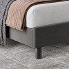 Whizmax Four Size Bed Frame with Adjustable Headboard, Linen Upholstered Platform Bed Frame with Strong Wooden Slats, No Box Spring Needed, Gray - 3 of 4