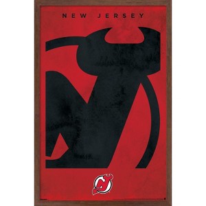 Trends International NHL New Jersey Devils - Logo 25 Framed Wall Poster Prints - 1 of 4