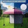 10'x10' Outdoor Canopy Tent with Sidewall, Easy Pop Up with Vented Roof, Outdoor Sun Shade for Garden Commercial Party - 3 of 4