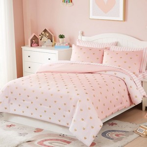 LISM Bedding Sets with Comforter,Sheets,Pillowcase and Sham for Girls - 1 of 4